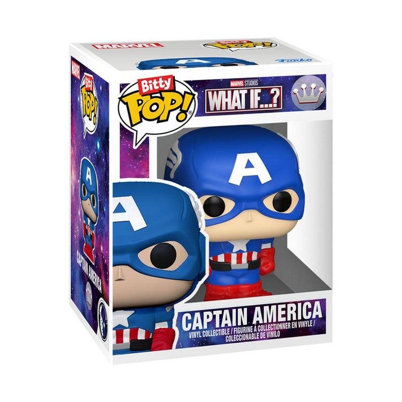 Funko فنكو بيتي بوب! بيتي بوت مارفل ماذا لو…؟ ميك كابتن أمريكا مع تمثال كابتن أمريكا الفينيل (عبوة من 2) - Image 2